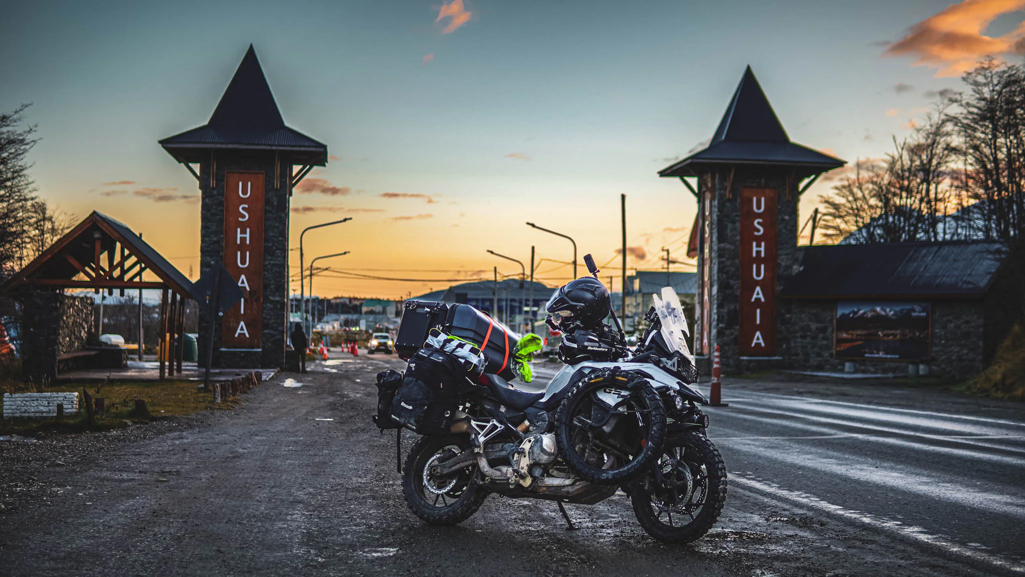 La motocicleta de Juan Felipe Varner al llegar a Ushuaia